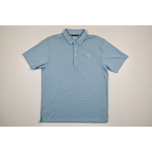Travis Mathew Men's XL Blue Solid Performance Short Sleeve Golf Polo‎ Shirt
